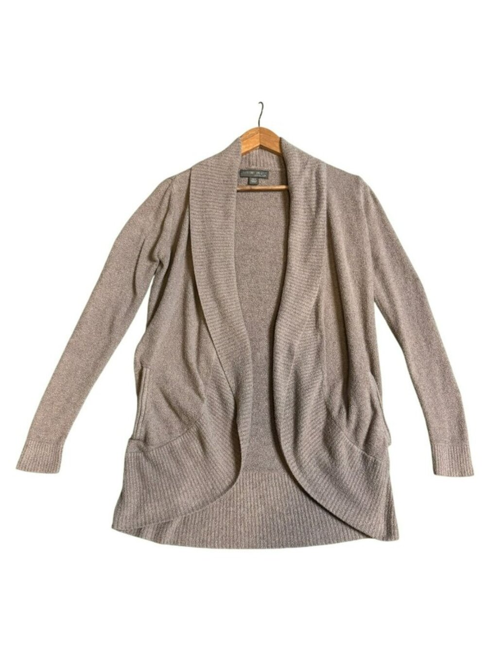 Barefoot Dreams CozyChic Lite Circle Cardigan Brown Taupe Women’s XS/S